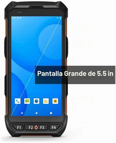 Vista 3 de Android 13 Escáner de Código de Barras Portátil para Computadora Móvil, PDA con Pantalla Táctil de 5.5 Pulgadas con Motor de Escaneo de Código