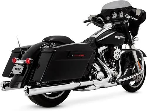Vista 2 de Vance & Hines Eliminator 400 Slip Ons Chrome con tapas de extremo cromadas 16714
