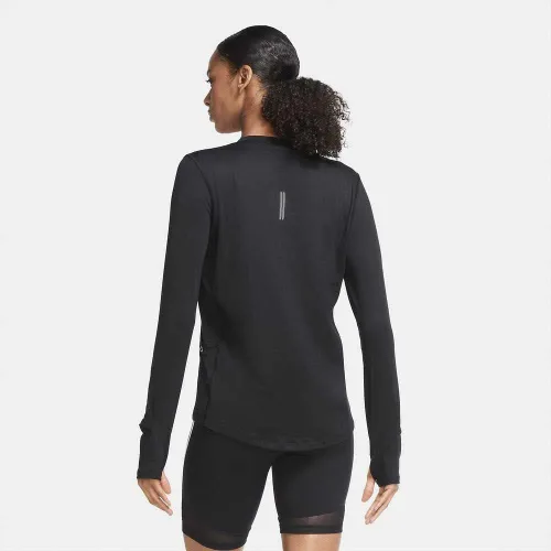 Vista 4 de Nike Camiseta de running de manga larga Element para mujer CU3277-010 Negro Plata S, NEGRO PLATA