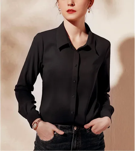 Vista 2 de ARJOSA camisa informal con botones manga larga de gasa para mujer