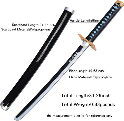 Vista 43 de ziqing Espada para cosplay de Demon Slayer hecha a mano, Katana de 31 pulgadas con múltiples estilos para elegir
