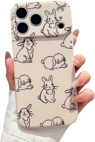 Vista 9 de Casechics Compatible con iPhone 11, conejito, blanco