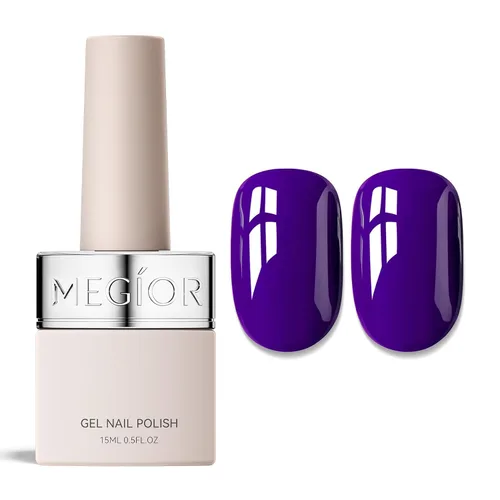 Vista 24 de MEGIOR Esmalte de uñas de gel libre de TPO, 0.5 onzas líquidas, base de gel transparente para remojar la lámpara de uñas LED, capa base de larga