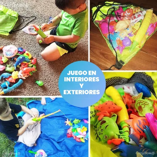 Vista 7 de CozyBomB™ Juego de juguetes magnéticos de pesca para niños Juego de mesa de agua, bañera, piscina para niños, caña, red, peces flotantes