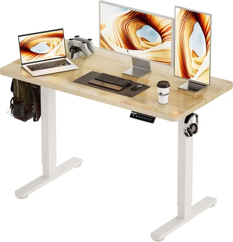 Vista 9 de BIZUM - Escritorio de pie eléctrico de 40x24 pulgadas con ajuste de altura y configuraciones de memoria, escritorio ergonómico para sentarse o estar
