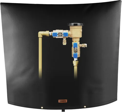 Vista 18 de Cubierta aislante de tubería para prevención de reflujo (5 °F) – Bolsa aislada para válvula de aspersor de riego – Cubierta de bomba de pozo de agua