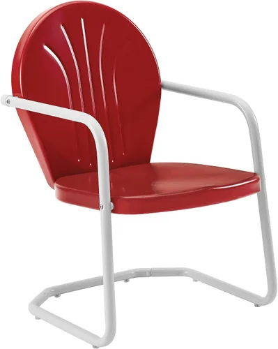 Vista 17 de Crosley Furniture CO1001A-AQ Griffith - Silla retro de exterior, de metal