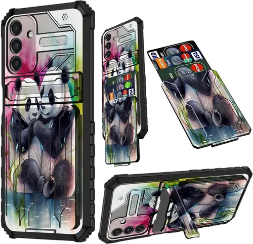 Vista 9 de Funda para Samsung A13 5G, Galaxy A13 5G con tarjetero desmontable atril resistente a prueba de golpes funda protectora para Samsung Galaxy A13 Gato