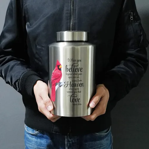 Vista 2 de Urnas de Cremación Personalizadas hasta 100 kg Urnas Grandes con Grabado para Cenizas de Adultos, Hombres y Mujeres, Urnas Decorativas