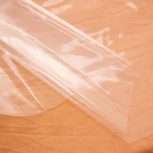 Vista 5 de Mantel protector de plástico transparente de 52x70 pulgadas, impermeable, a prueba de aceite, resistente a las manchas, lavable, cubierta de mesa