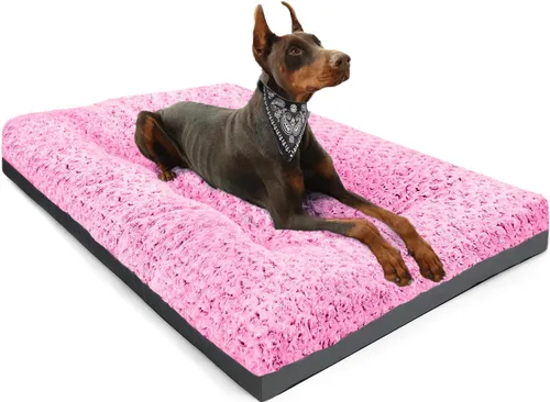 Vista 8 de POCBLUE Camas lavables para perros para jaulas, alfombrilla pequeña de felpa para jaulas, almohadilla antideslizante para jaulas para uso en Negro