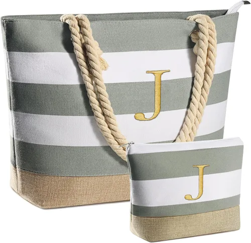 Vista 17 de YOOLIFE Bolsas de playa para mujer, bolsa de lona de viaje, bolsa impermeable para piscina, artículos esenciales de viaje, regalos para mujeres