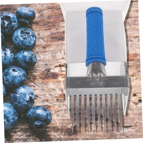 Vista 9 de Ipetboom Blueberry Tools Dibbler Berries Tool Rastrillo de hojas Frutas Recogedor de bayas y Rastrillo Suministros Recogedor de Fresas Mango Poste