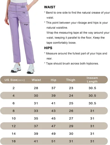 Vista 7 de Lesmart Pantalones de golf para mujer, elásticos, ligeros, transpirables, de secado rápido, para trabajo, con bolsillos