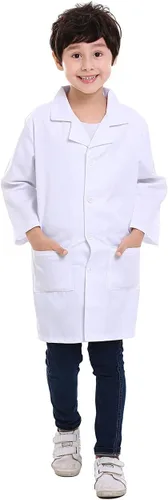 Vista 7 de TopTie Abrigo de laboratorio para niños, disfraz de Halloween para científicos escolares