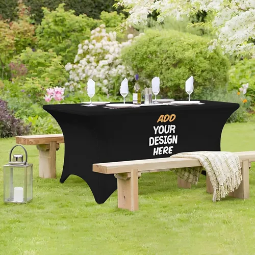 Vista 6 de wxyzdq Mantel personalizado con logo de empresa, diseño de mantel personalizado con tu imagen y texto, nombre personalizado, alta elasticidad