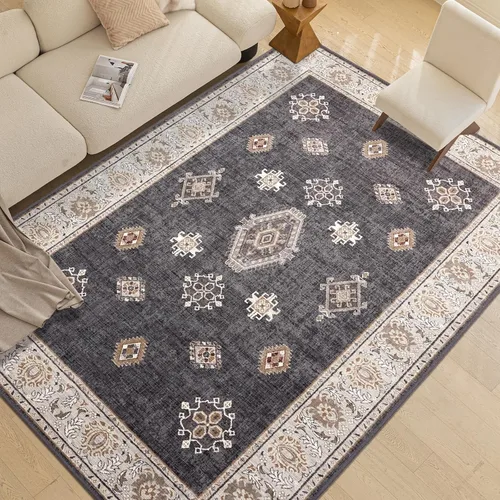 Vista 28 de ILANGO Alfombras de Área de Yute para Exteriores, Alfombras Tejidas Lavables para Patio 5'x7', Alfombras Naturales de Estilo Rústico para Áreas