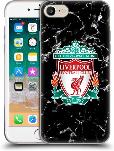 Vista 78 de Oficial LIVERPOOL Football Club 2017/18 Mármol Soft Gel Case para iPhone de Apple 7 Plus/8 PLUS Escudo negro.
