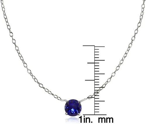 Vista 3 de Collar ceñido de plata esterlina y circonia cúbica redonda y pequeña, delicado