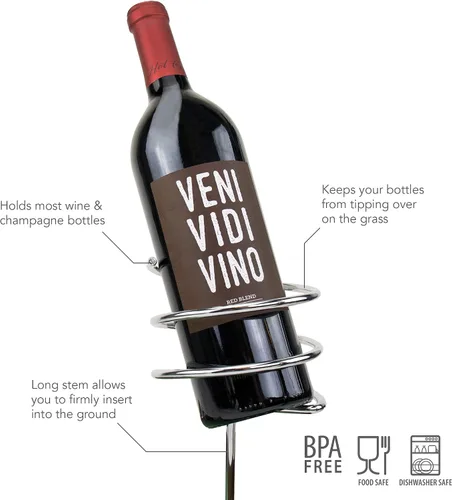Vista 3 de Tovolo 205300C Steady Sticks Soporte para botella de vino, cromado