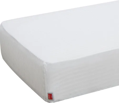 Vista 6 de Pikolin Home – Protector de colchón Ticking, 100% algodón, blanco, Lit 150 - 59.1 x 78.7 in