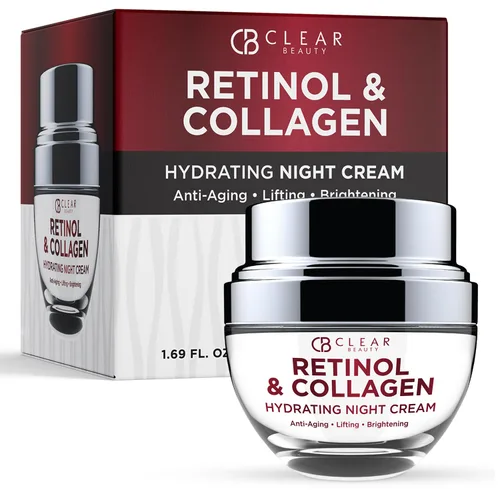 Vista 10 de Clear Beauty Crema de noche de oro de 24 quilates y colágeno, hidratante facial reafirmante y ultrahidratante, restaura la piel suave y de aspecto