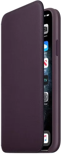 Vista 6 de Apple Folio de cuero (para iPhone 11 Pro Max) - Berenjena