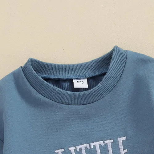 Vista 3 de Frietlebird Big Brother Little Brother - Conjunto de sudadera con cuello redondo para bebé y niño, ropa de otoño