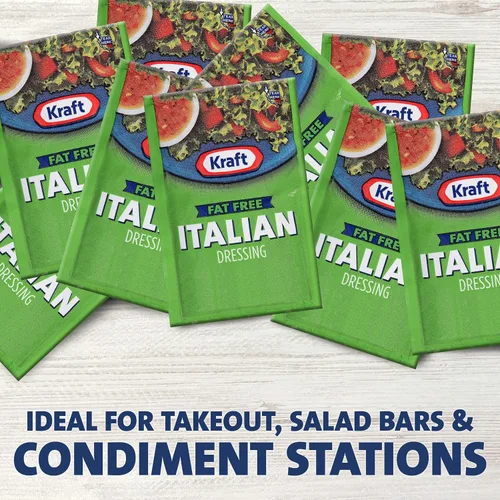 Vista 8 de Aderezo de ensalada italiano sin grasa Kraft (paquete de 60 unidades, paquetes de 1.5 onzas)