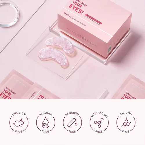 Vista 5 de ZealSea - 8 pares de mascarillas para debajo de los ojos para ojeras y ojos hinchados - Parches hidratantes para ojos, parches de gel para ojos