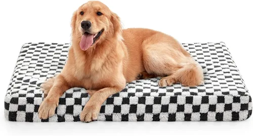 Vista 14 de JOEJOY Cama para Perros Medianos, Cama Ortopédica Grande para Perros con Funda Lavable Extraíble, Linda Cama de Felpa Moderna y Espuma Viscoelástica
