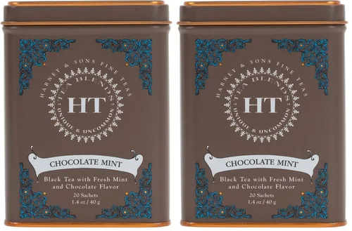 Vista 7 de Harney and Sons Chocolate Mint, Té Negro Saborizado - 20 Sobres por Lata