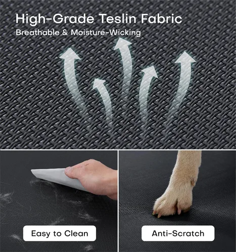 Vista 2 de MADE 4 PETS Cama elevada y refrescante para perros pequeños y medianos: cuna elevada para mascotas con malla transpirable, patas antideslizantes