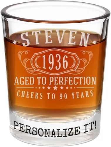 Vista 9 de Vintage 2005 16oz Grabado Shot Glass 21st cumpleaños regalos him her 1.0 Claro