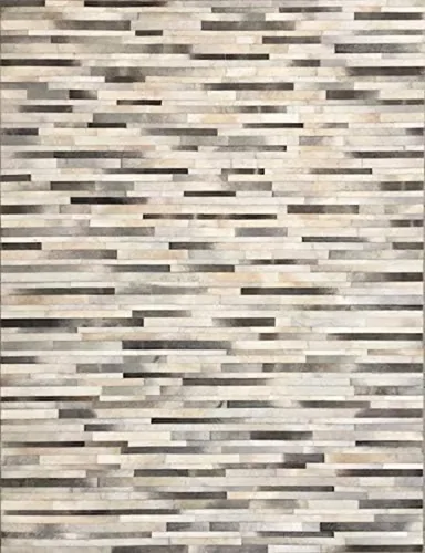 Vista 12 de Elegante alfombra rectangular de piel de vacuno, elegante, antideslizante, cheurón, para sala de estar y entrada, alfombra de piso