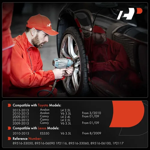 Vista 2 de A-Premium Juego de 2 mazos de cables para sensor de velocidad de rueda trasera ABS compatible con modelos Toyota, Lexus, Camry 2009-2013