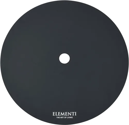 Vista 5 de AMS Chimenea Elementi Plus Nimes Mesa redonda de gas propano de hormigón gris oscuro (propano líquido)