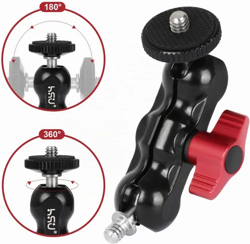 Vista 4 de Brazo mágico HSU con cabeza de bola doble (tornillo de 1/4"-20)
