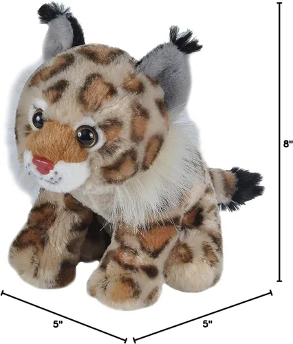 Vista 6 de Wild Republic Bobcat - Peluche de peluche, regalo para niños, abrazos, 8 pulgadas, multicolor