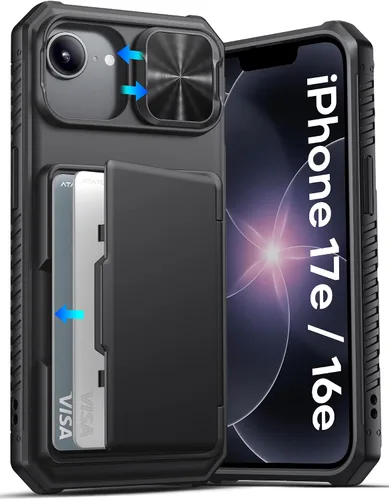 Vista 9 de ATATOO Funda Cartera para iPhone Air, Portador de Tarjetas Integrado (3-5 Tarjetas) [Bloqueo RFID] y Cubierta Deslizante para Cámara, Protección