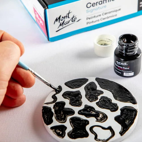 Vista 4 de Mont Marte Juego de pintura de cerámica Signature 26 x 0.7 US fl.oz (0.7 fl oz), multicolor, pintura cerámica vibrante, adecuada para porcelana