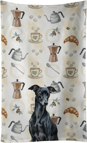 Vista 170 de Caroline's Treasures Afghan Hound - Toalla de cocina para barra de café, terciopelo frontal y lazo de algodón, lavable a máquina Sabueso afgano