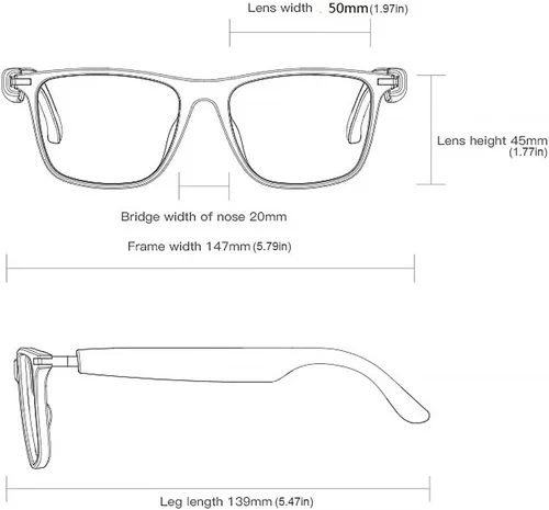 Vista 6 de Gafas inteligentes para hombres y mujeres, gafas Bluetooth y llamadas manos libres, protección contra la luz UV y azul