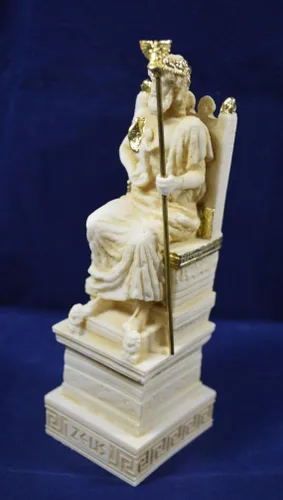 Vista 3 de Estia Creations Zeus Escultura Trono Estatua Dios Griego Antiguo Rey de Todos los Dioses