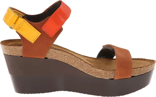 Vista 6 de Naot Sandalia Miracle Wedge para mujer Gris Lagarto Multi piel