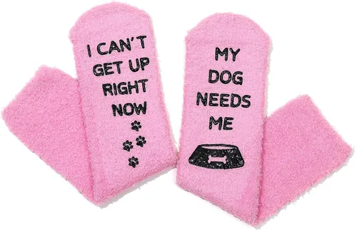 Vista 50 de CHANGGER Calcetines unisex con texto en inglés "If You Can Read This Bring Me Some Fuzzy Funny Saying Crew Socks Christmas Unisex Gift