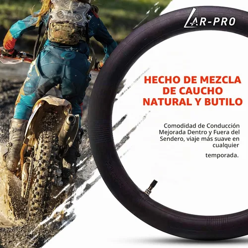Vista 6 de AR-PRO - Tubos interiores de motocicleta todoterreno de 2.25/2.50-16 pulgadas con vástago de válvula TR4 - Tubos interiores de repuesto