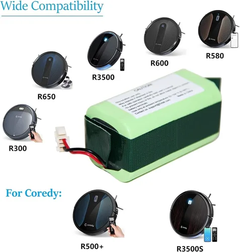 Vista 3 de Batería de repuesto para aspiradoras robot Coredy R300, R500+, R550, R580, R650, R3500, R3500S y Amarey A800, A900, Eufy RoboVac 11S, 11S Plus, 11S