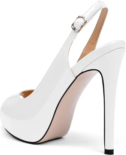 Vista 4 de YODEKS Zapatos de vestir de fiesta con plataforma y tacón alto para mujer
