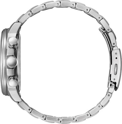 Vista 2 de Citizen Eco-Drive Brycen Reloj cronógrafo para hombre acero inoxidable Weekender tono plateado Modelo CA0731-82L